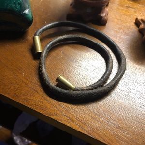 handmade Jewelry - Magnetic Leather and Bullet bracelet bronze brown handmade Jewelry - Magnetic Leather and Bullet bracelet bronze brown